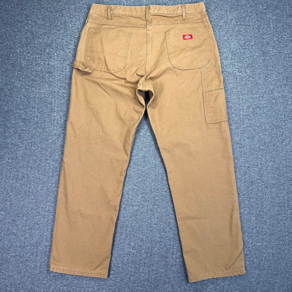 Dickies Carpenter Pants Mens 38x32 Brown Duck Canvas Workwear Utility Rugged Y2K - Picture 8 of 12